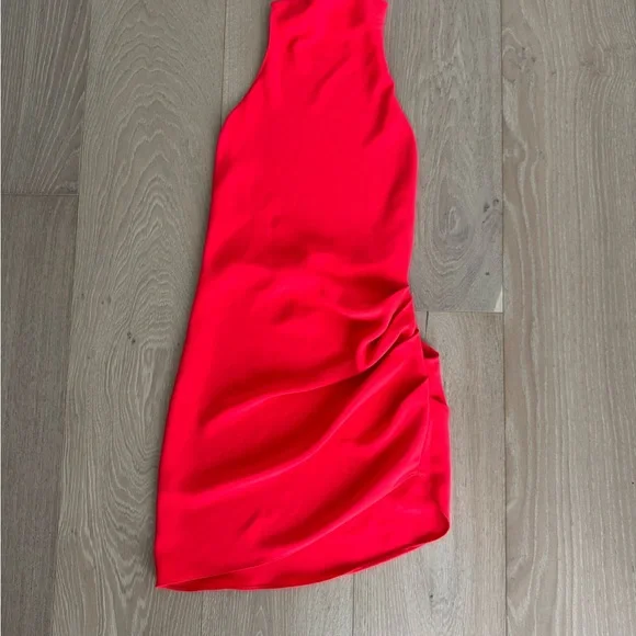 Amanda Uprichard Red Halter Asymmetrical Dress - Picture 6 of 7